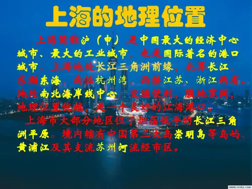 地理--上海26页PPT
