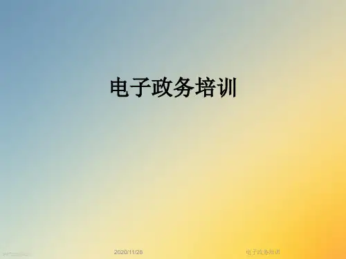 电子政务培训