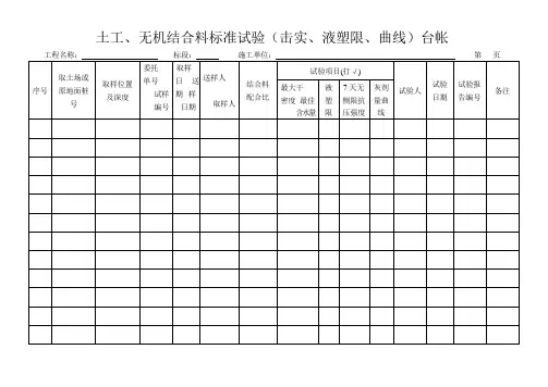 试验台账(大全)
