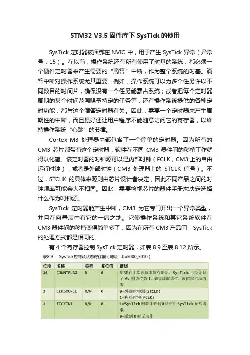 STM32?V3.5固件库下SysTick的使用