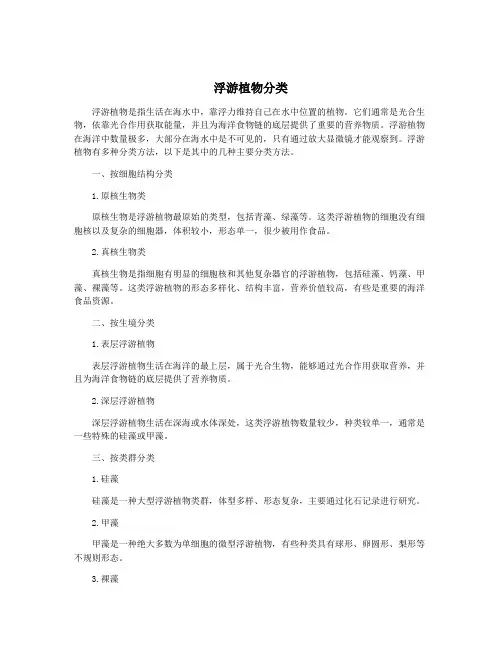 浮游植物分类