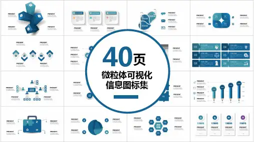 微粒体可视化信息图标集图文PPT课件模板