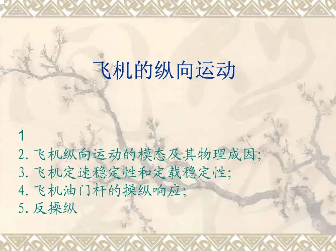 飞机的纵向运动