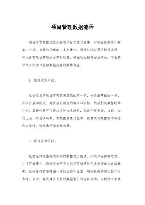 项目管理数据流程
