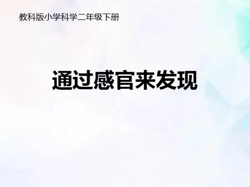 教科版二年级下册科学《通过感官来发现》PPT教学课件