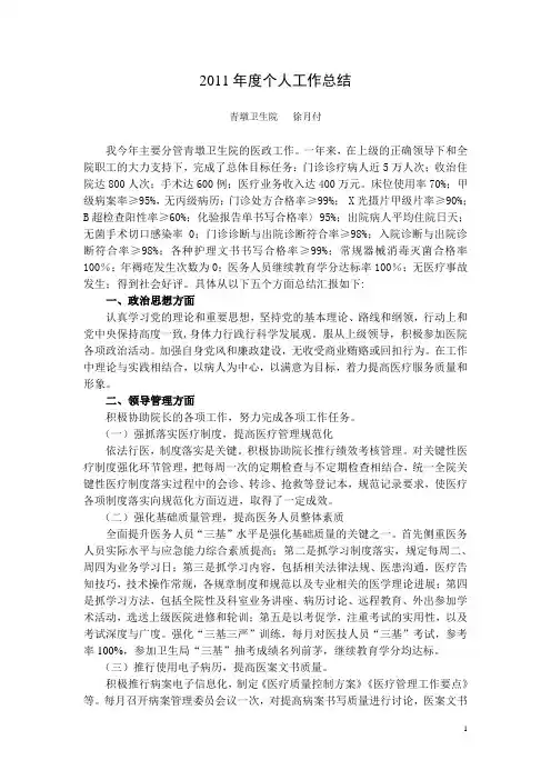 2015年度个人工作总结