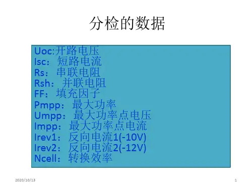 电性能参数之间的关系PPT课件