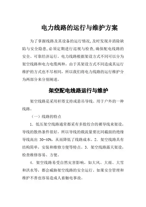 (完整版)电力线路运行维护方案