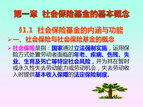 社会保险基金管理161页PPT文档