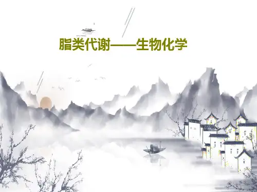 脂类代谢——生物化学140页PPT
