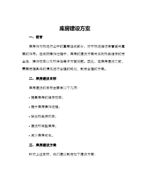库房建设方案