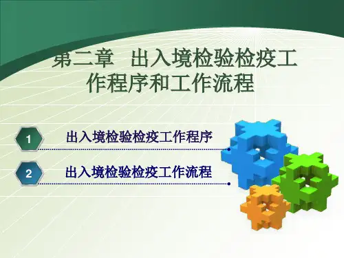 出入境检验检疫工作程序和流程