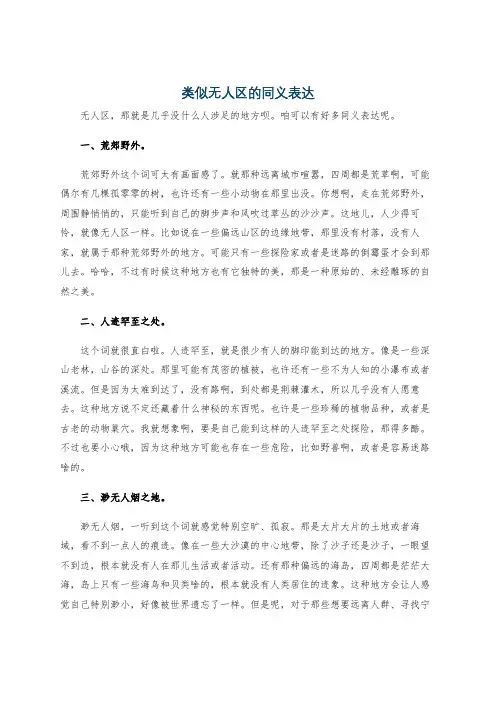 类似无人区的同义表达
