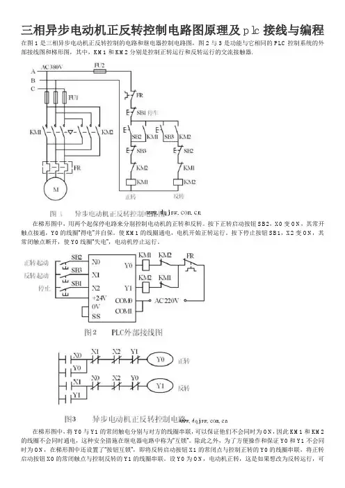 电机正反转控制电路及实际接线图(个人学习用)