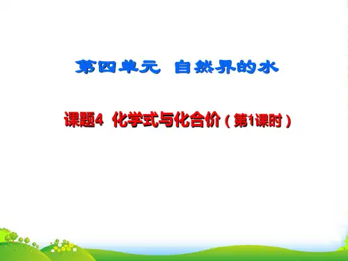 人教版九年级上册 4.1化学式与化合时价(第一课)(15张PPT)