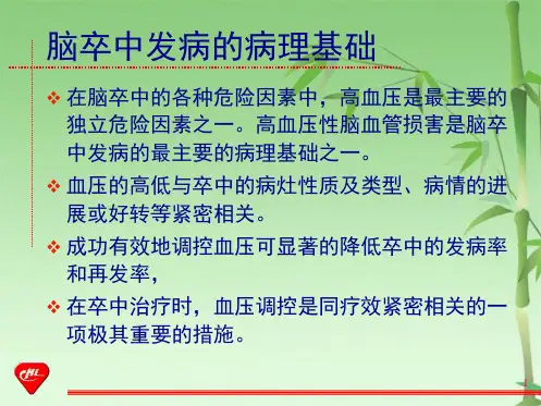 急性缺血性脑卒中的血压管理(共39张PPT)