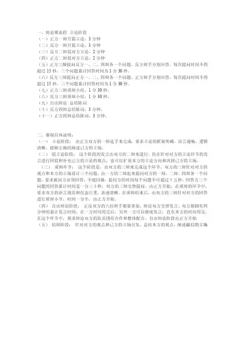 辩论会资料——精选推荐