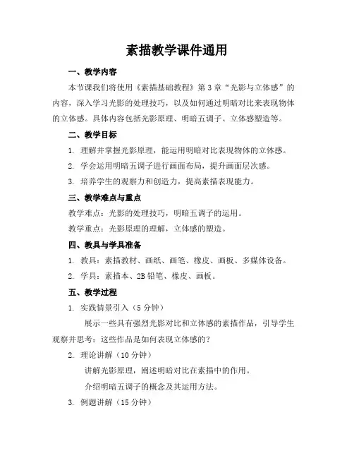 素描教学课件通用