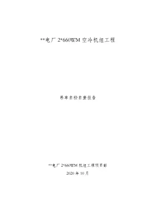 塔吊自检自查报告