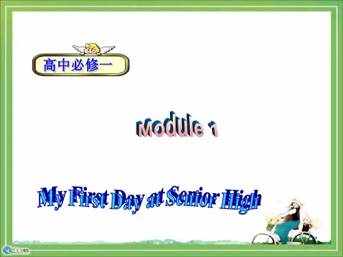 高一英语必修一(外研社)  Module 1精品PPT课件
