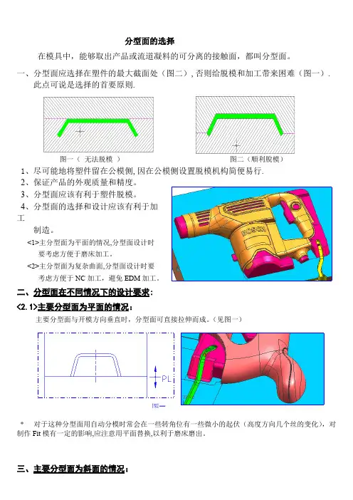 分型面设计——精选推荐