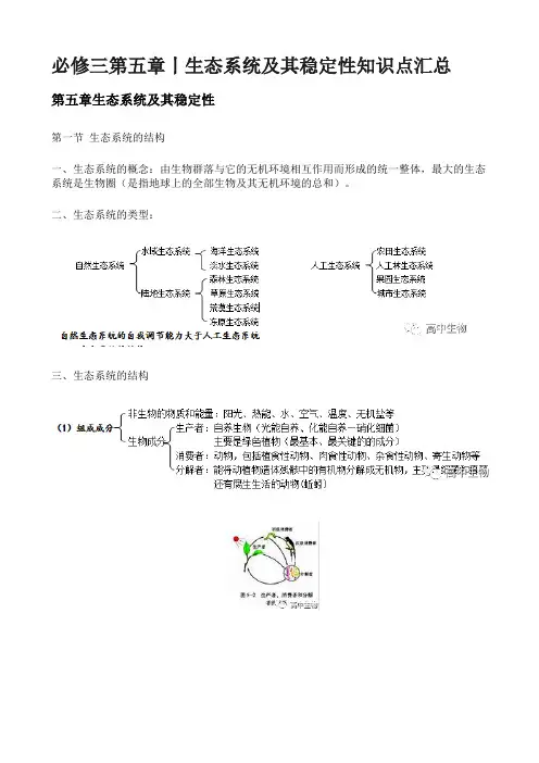 生态系统及其稳定性知识点汇总