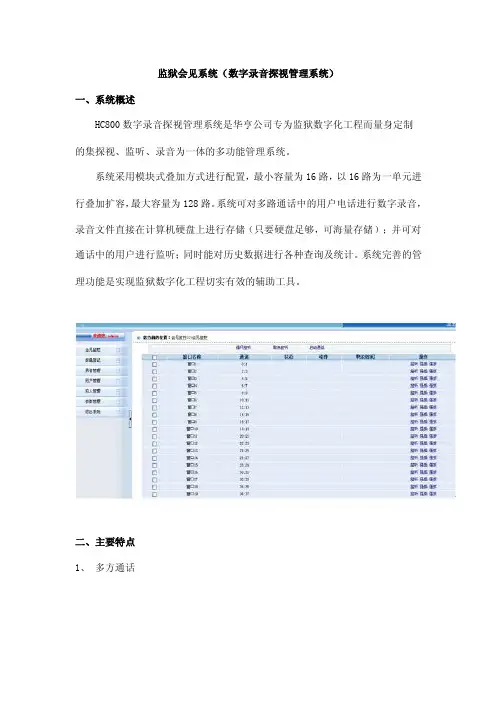 监狱会见系统