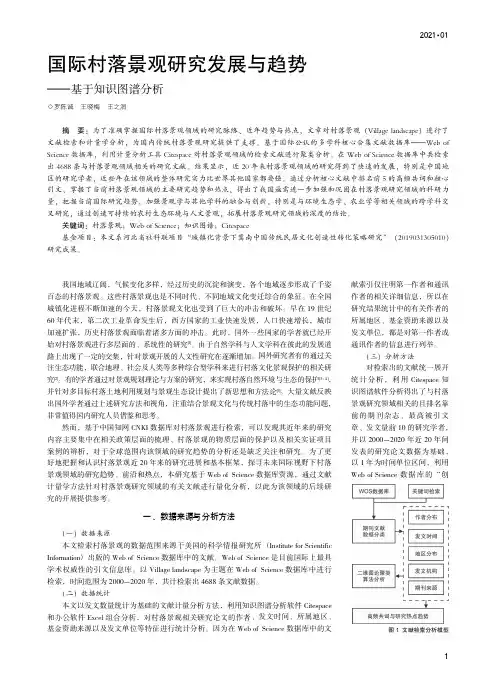 国际村落景观研究发展与趋势——基于知识图谱分析