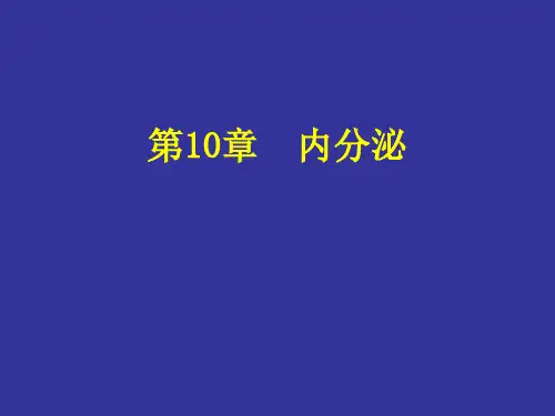 生理串讲 内分泌系统 生殖系统