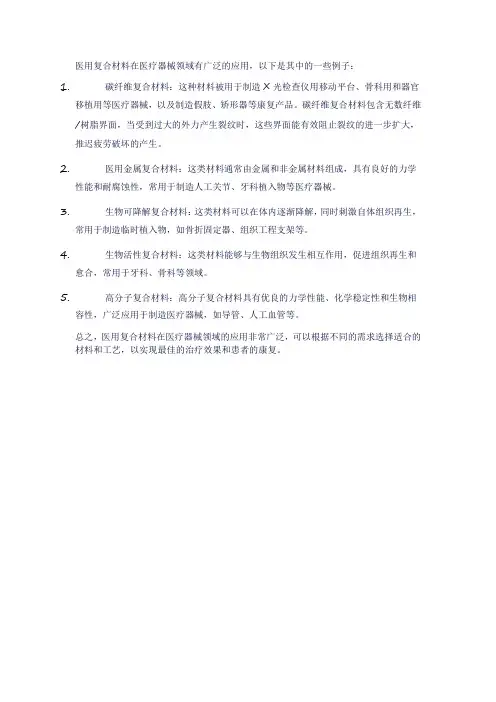 医用复合材料举例