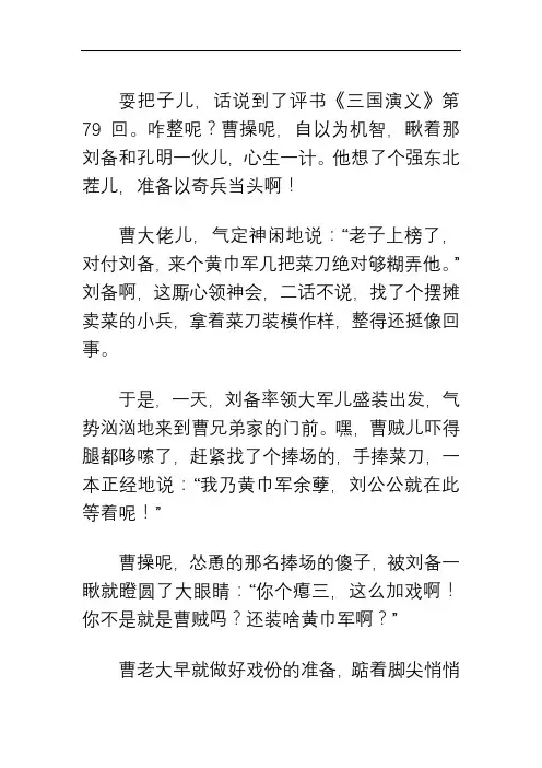 戏说三国演义第79回