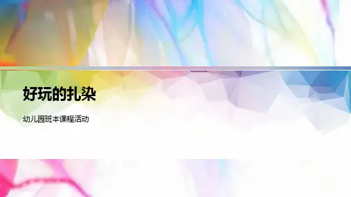 《好玩的扎染》幼儿园班本课程PPT课件