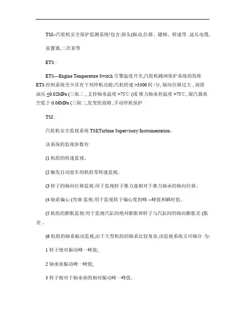 TSI汽轮机安全保护监测系统(精)