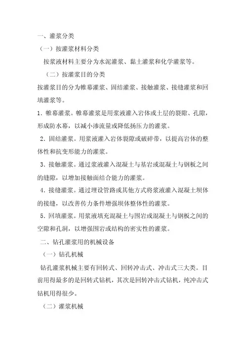 灌浆分类——精选推荐