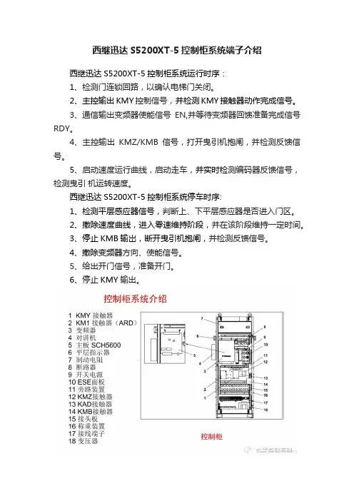 西继迅达S5200XT-5控制柜系统端子介绍