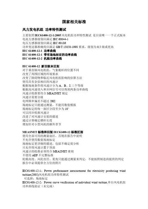 风电相关国家标准整理