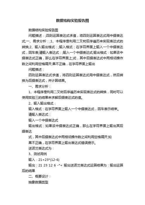 数据结构实验报告图