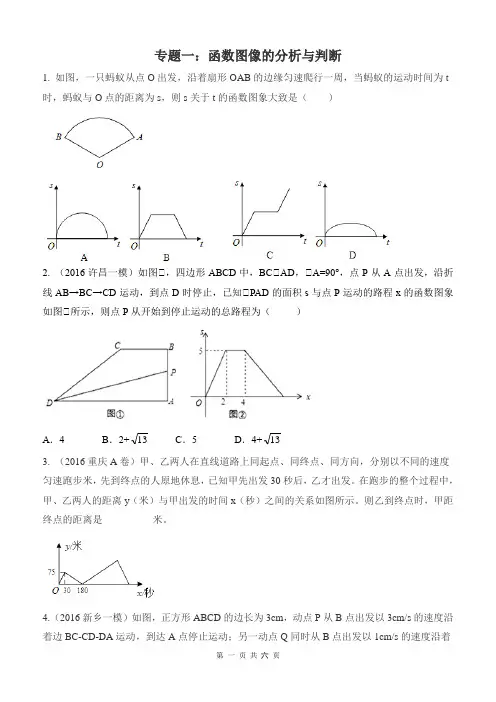 函数 图像的分析与判断