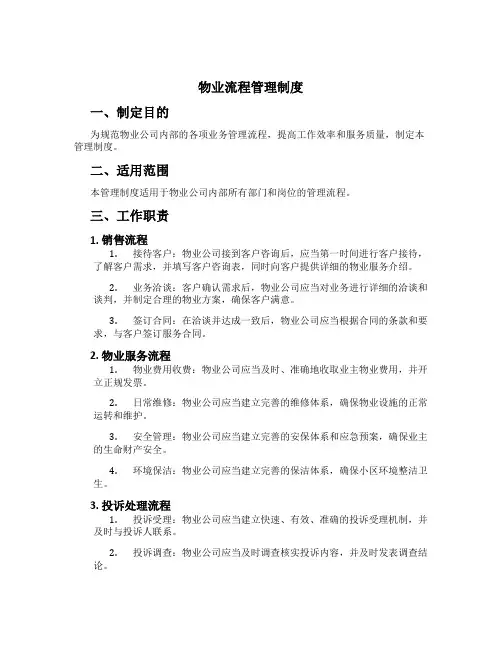 物业流程管理制度