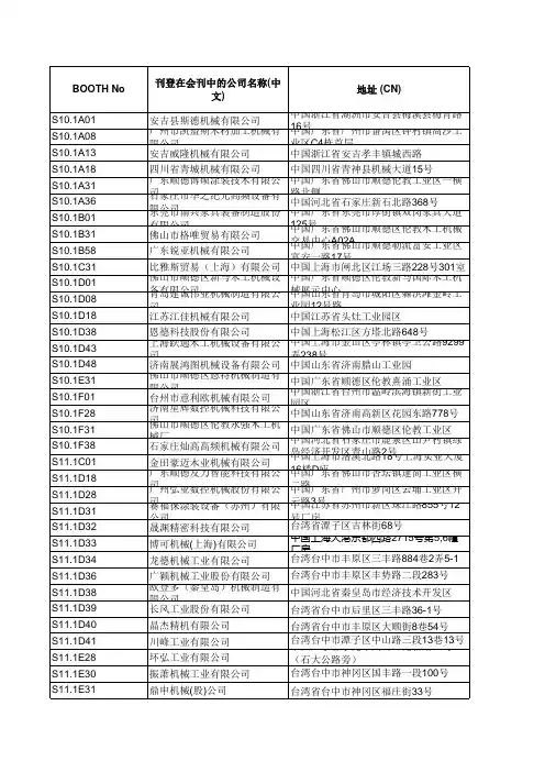 第37届中国(广州)家博会-生产设备及配料名录