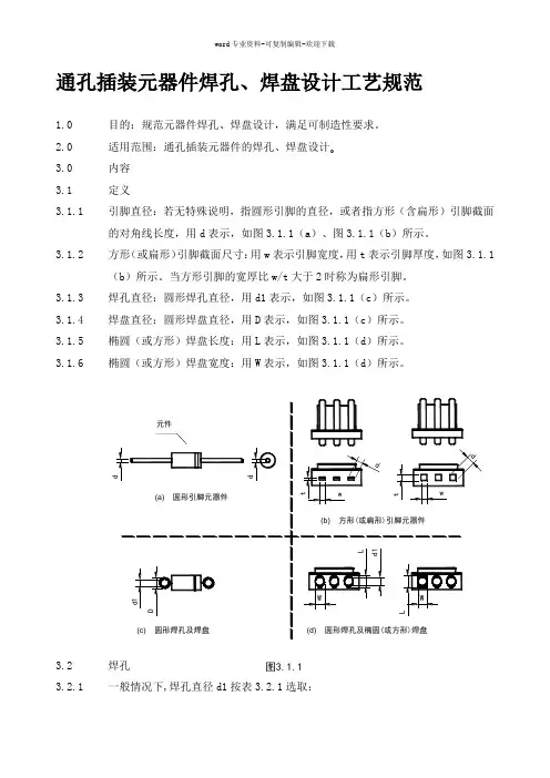 通孔插装元器件焊孔设计工艺规范(8-22)