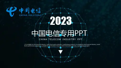 网络带宽互联网科技中国电信产品技术介绍宣传ppt模板