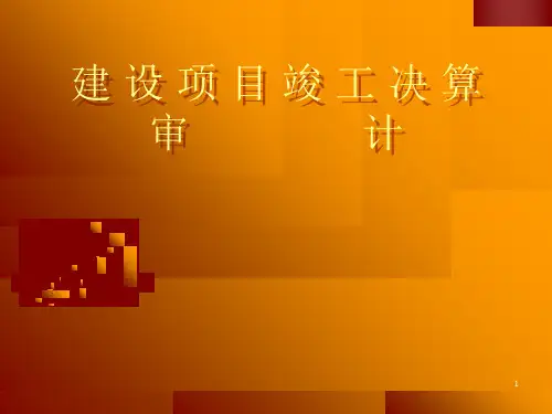 建设项目财务决算审计
