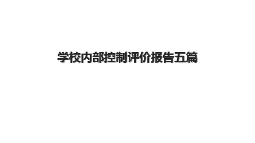 学校内部控制评价报告五篇