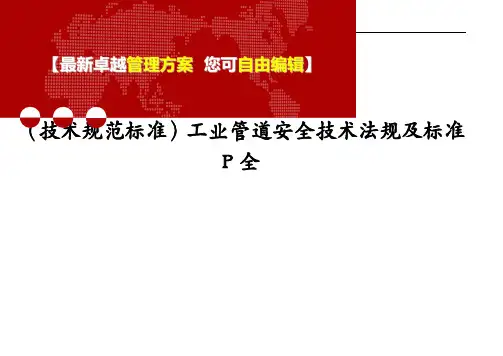 (技术规范标准)工业管道安全技术法规及标准P全