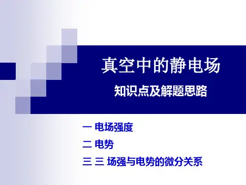 总结   真空中的静电场