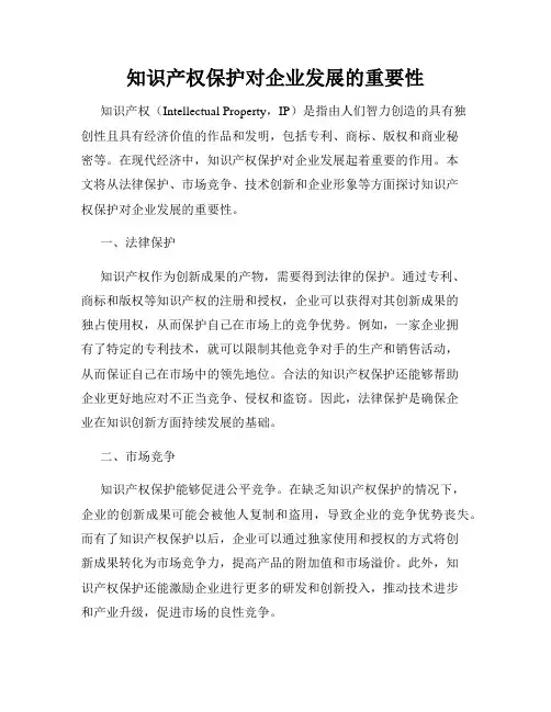 知识产权保护对企业发展的重要性