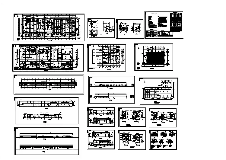 6358平米地上1层局部2层二级防火钢结构厂房建筑设计CAD施工图