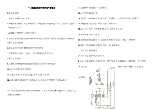 人教版高中生物必修三问题清单