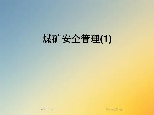 煤矿安全管理(1)